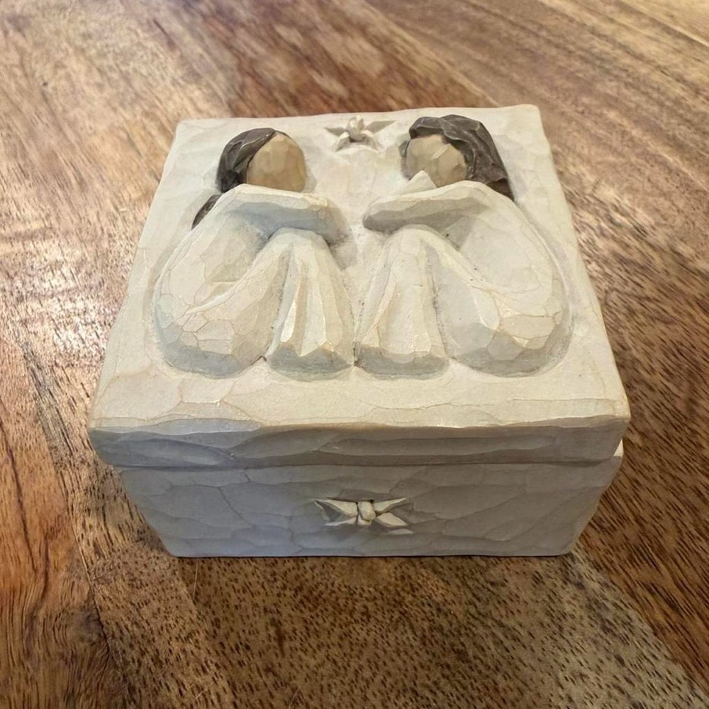Willow Tree Cream and Brown Keepsake Box